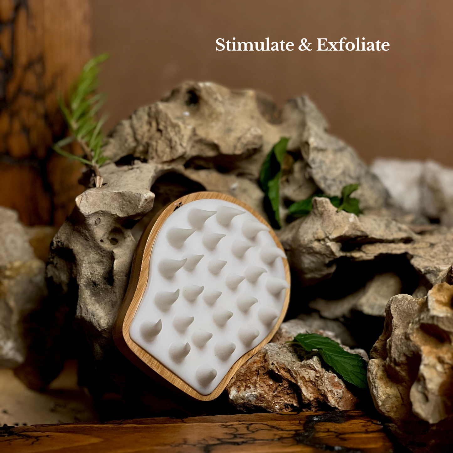 Exfoliating massanger tool with textured surface