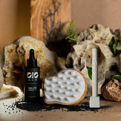 Oil in one organic growth oil massanger derma stamp
